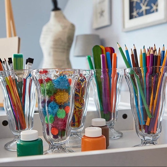 Vintage style soda fountain glasses set of 6 (45) - Picture 6 of 7